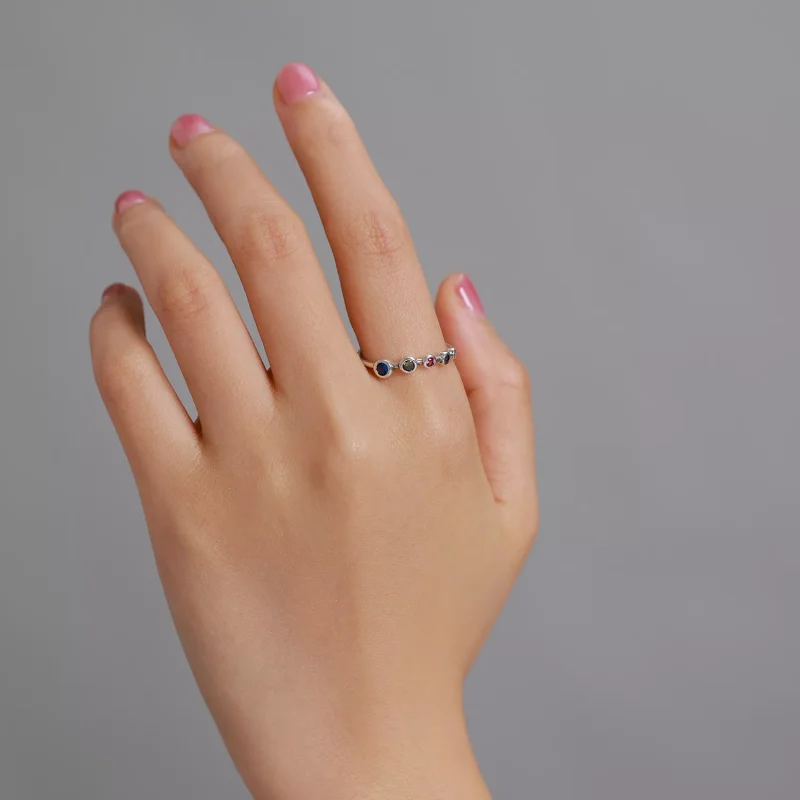 (immagine per) Anello aperto tipo Pandora Zirconio tondo semplice - SCR749 - Visualizza 5