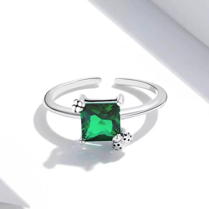 (immagine per) Anello aperto tipo Pandora Zirconio verde - SCR754 - Visualizza 4