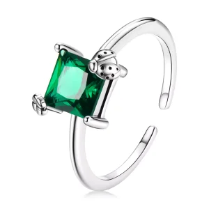 (immagine per) Anello aperto tipo Pandora Zirconio verde - SCR754