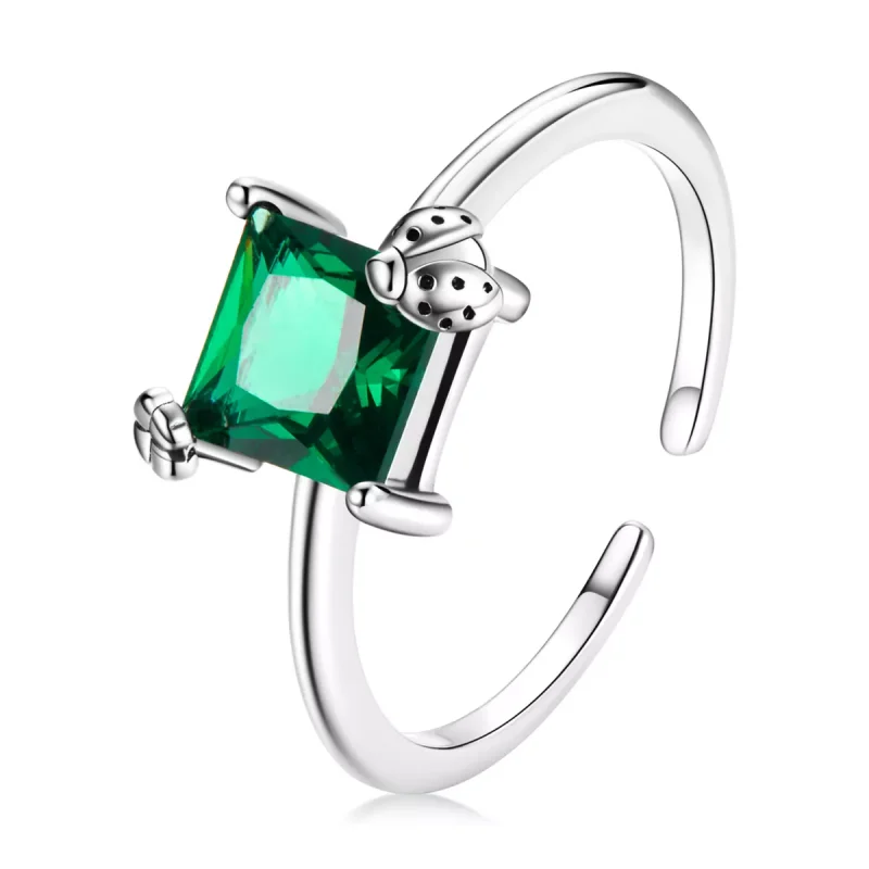 (immagine per) Anello aperto tipo Pandora Zirconio verde - SCR754