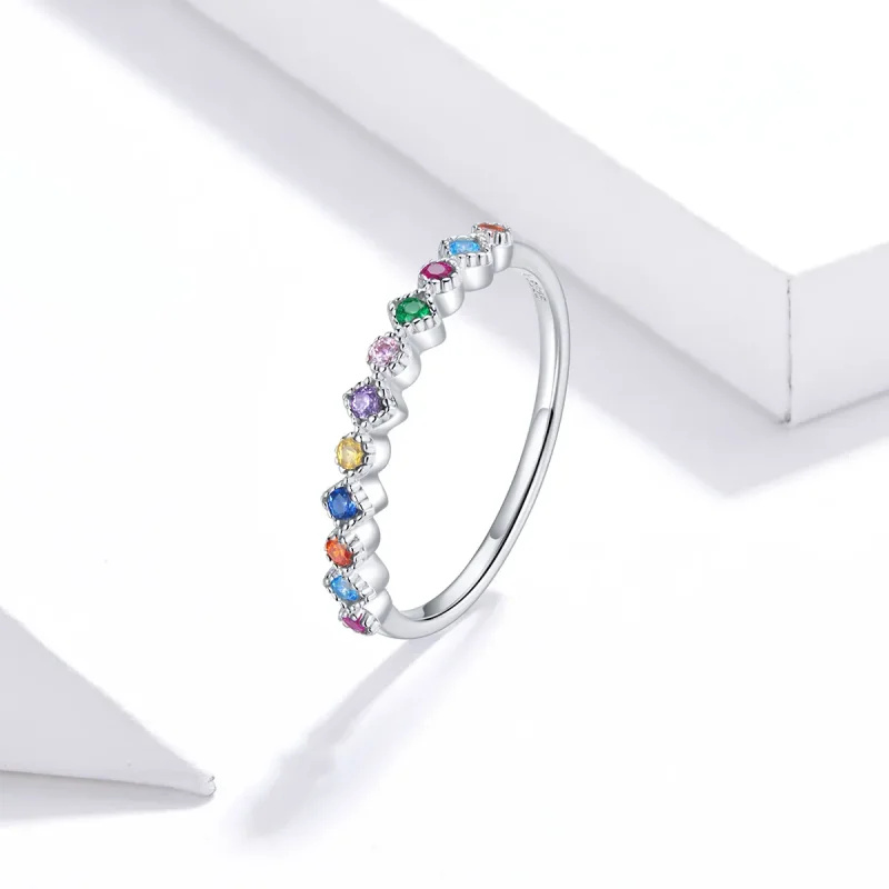 (immagine per) Anello tipo Pandora Arcobaleno - SCR697 - Visualizza 2