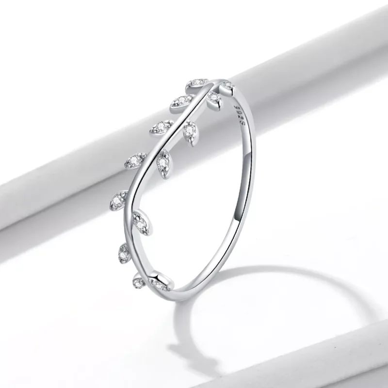 (immagine per) Anello tipo Pandora Belle foglie - BSR210-A - Visualizza 2