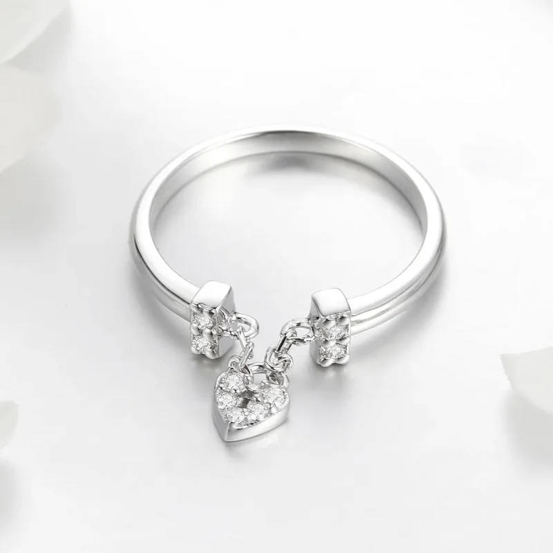(immagine per) Anello tipo Pandora Blocco del cuore - SCR466 - Visualizza 4