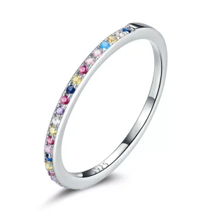 Anello tipo Pandora Colore Halo - SCR740-CF (immagine per) Anello tipo Pandora Colore Halo - SCR740-CF