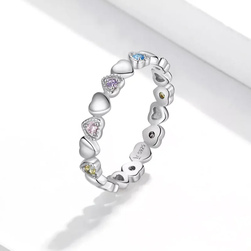 (immagine per) Anello tipo Pandora Cuori incrociati - SCR140 - Visualizza 2