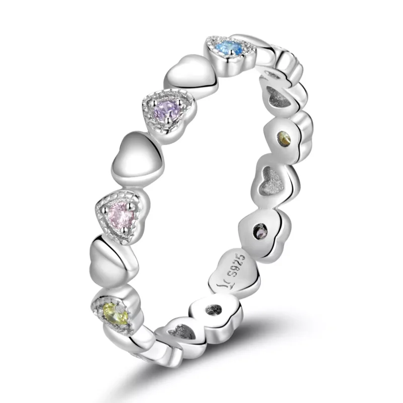 (immagine per) Anello tipo Pandora Cuori incrociati - SCR140 - Visualizza 5