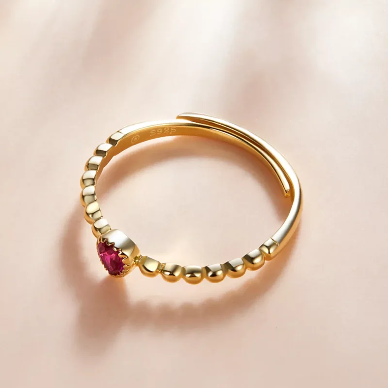 (immagine per) Anello tipo Pandora Goccia d'acqua di rose - SCR745 - Visualizza 3