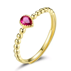 (immagine per) Anello tipo Pandora Goccia d'acqua di rose - SCR745
