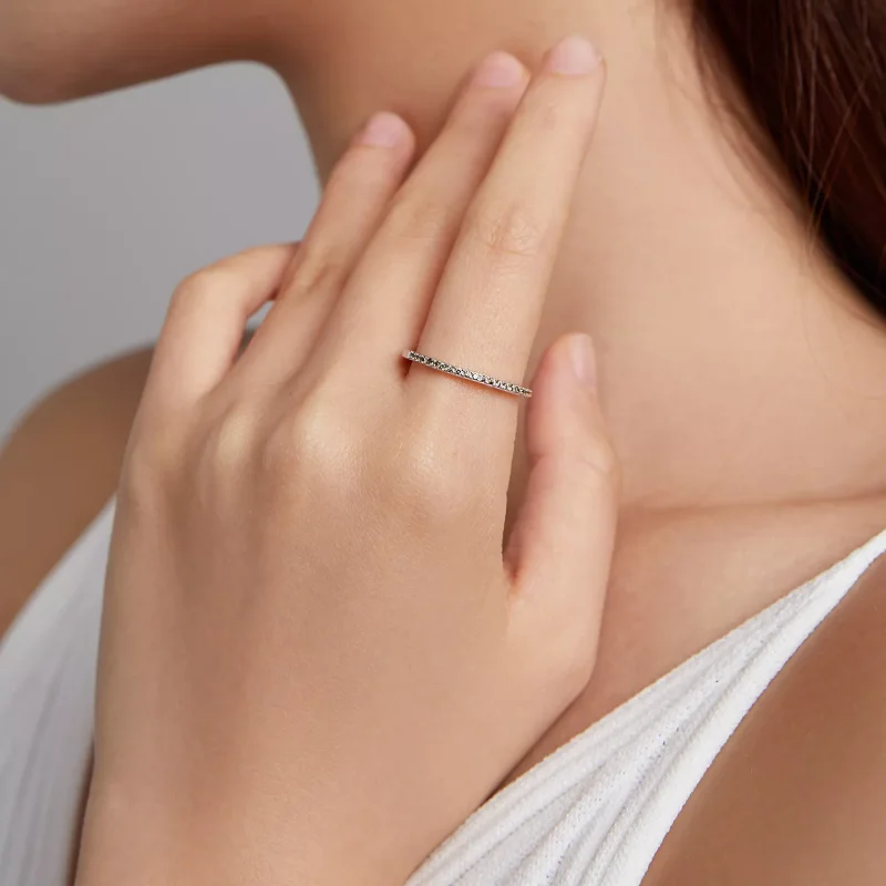 (immagine per) Anello tipo Pandora Onorevole Regina Halo - SCR740-YE - Visualizza 2
