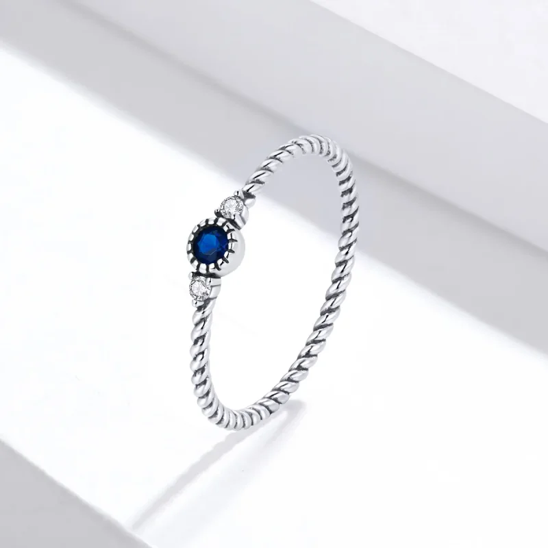 (immagine per) Anello tipo Pandora Pietra blu - SCR693 - Visualizza 2