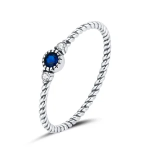 (immagine per) Anello tipo Pandora Pietra blu - SCR693