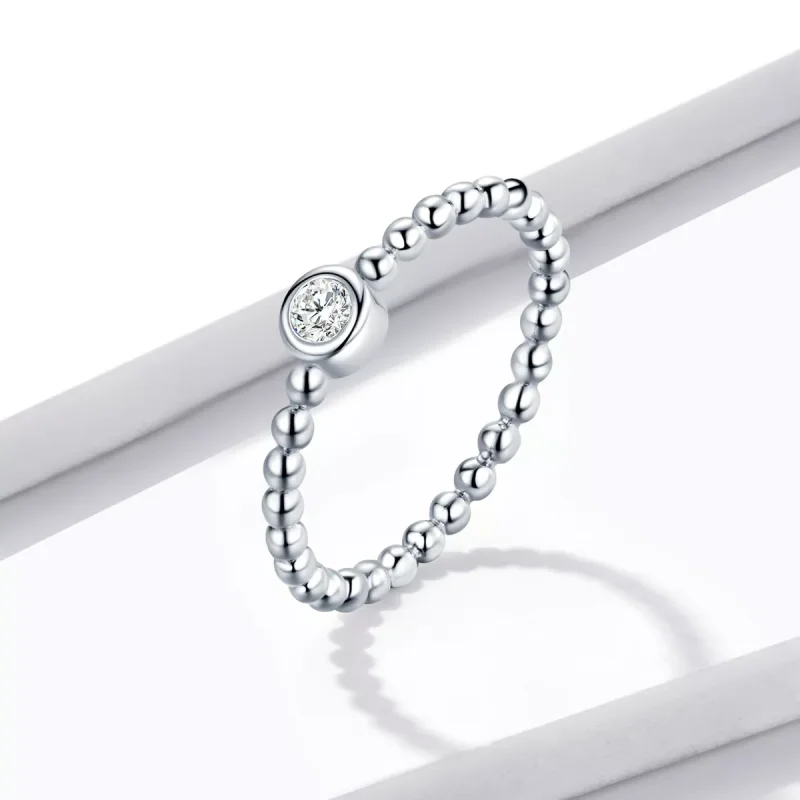 (immagine per) Anello tipo Pandora Semplice - Zirconio rotondo - BSR208-A - Visualizza 2