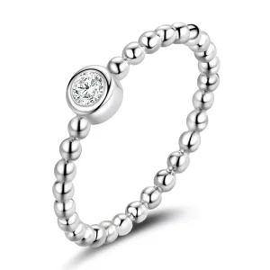 (immagine per) Anello tipo Pandora Semplice - Zirconio rotondo - BSR208-A