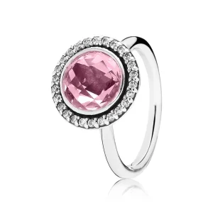 (immagine per) Anello cocktail in argento con zirconia cubica rosa - 190904PCZ - Anelli | PANDORA