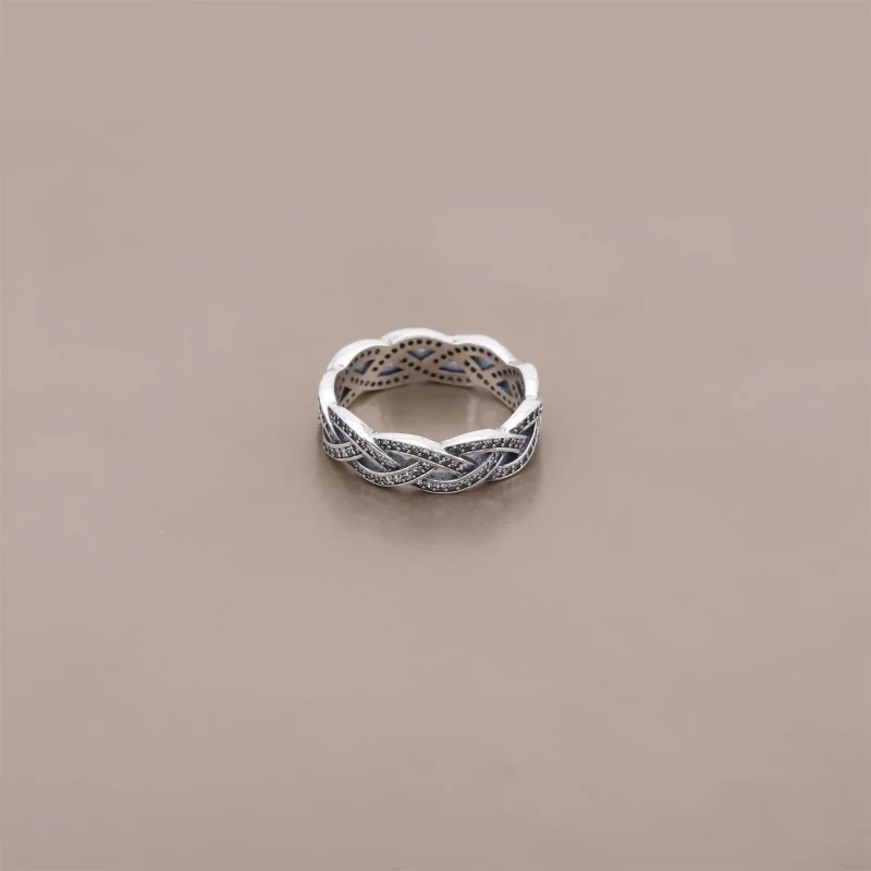 (immagine per) Anello intrecciato in argento con zirconia cubica - 190913CZ - Anelli | PANDORA - Visualizza 2