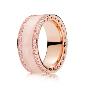 (immagine per) Anello Fascia Cuori Rosa Chiaro 181024En95 Anelli Pandora