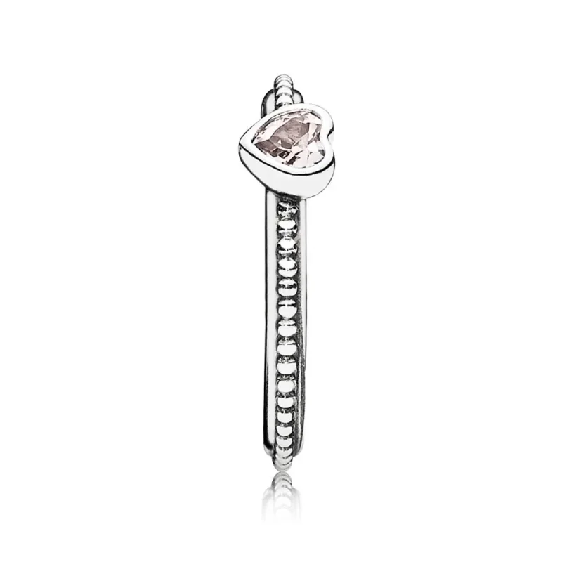 (immagine per) Anello in argento con cuore rosa - 190896SLP - Anelli | PANDORA - Visualizza 2