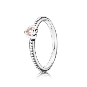 (immagine per) Anello in argento con cuore rosa - 190896SLP - Anelli | PANDORA