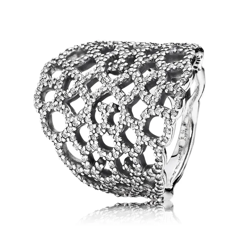 (immagine per) Anello Trama Pizzo Da Ragazza 190907Cz Anelli Pandora