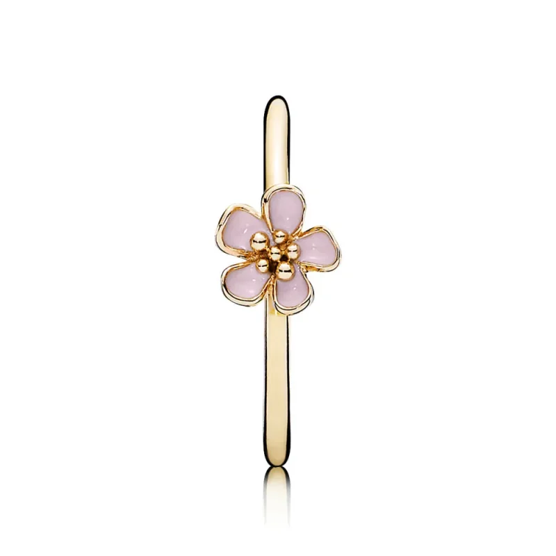 (immagine per) Anello in oro con fiore di ciliegio rosa - 150174EN40 - Anelli | PANDORA - Visualizza 2
