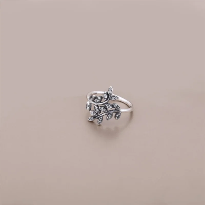 (immagine per) Anello con foglie in argento e zirconi cubica regolabili - 190921CZ - Anelli | P - Visualizza 2