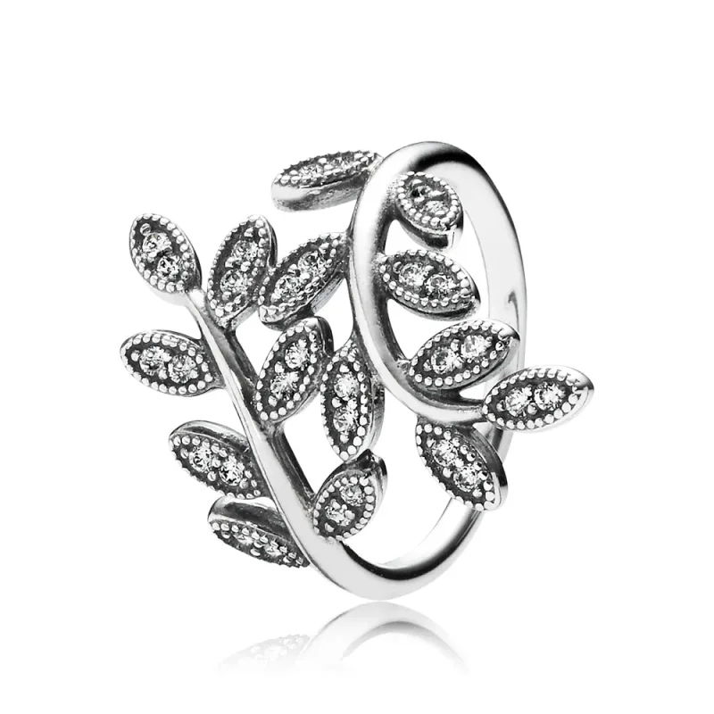 (immagine per) Anello con foglie in argento e zirconi cubica regolabili - 190921CZ - Anelli | PANDORA