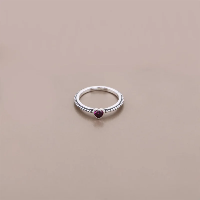 (immagine per) Anello in argento con cuore rosso - 190896SGR - Anelli | PANDORA - Visualizza 2