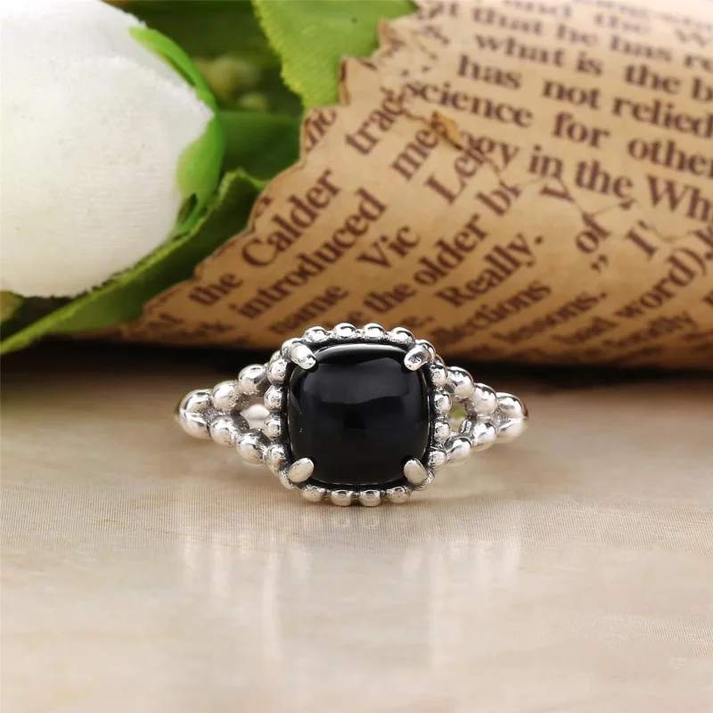 (immagine per) Anello Spirito Vitale Nero | PANDORA - Visualizza 3