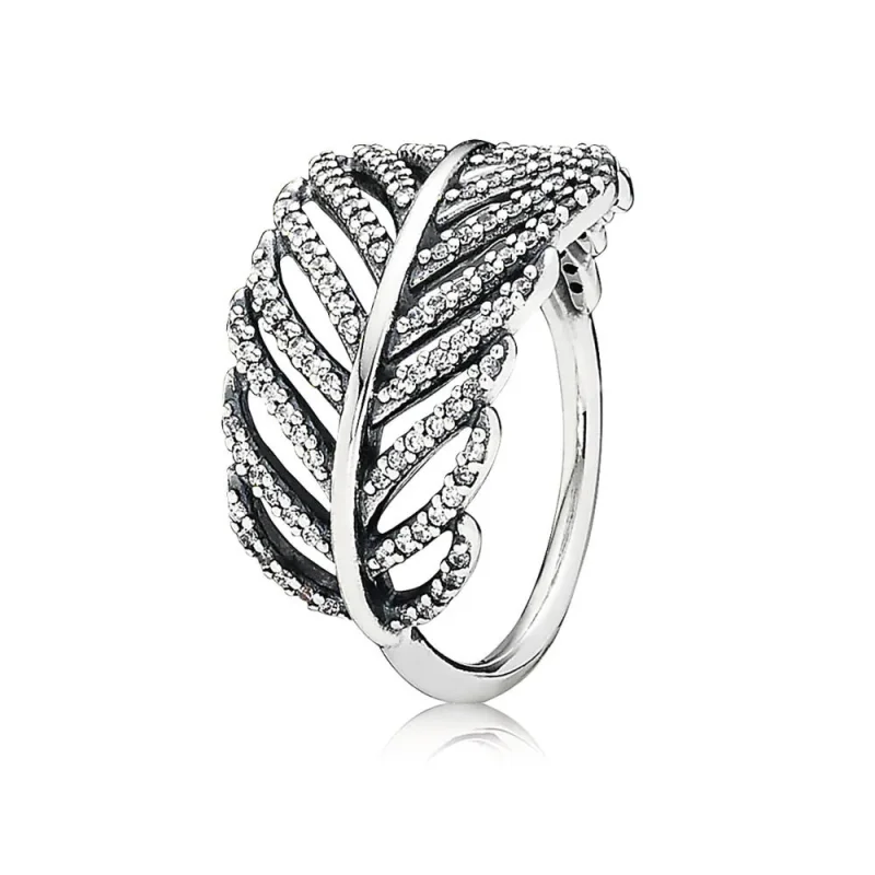 (immagine per) Anello in argento con piuma - 190886CZ - Anelli | PANDORA