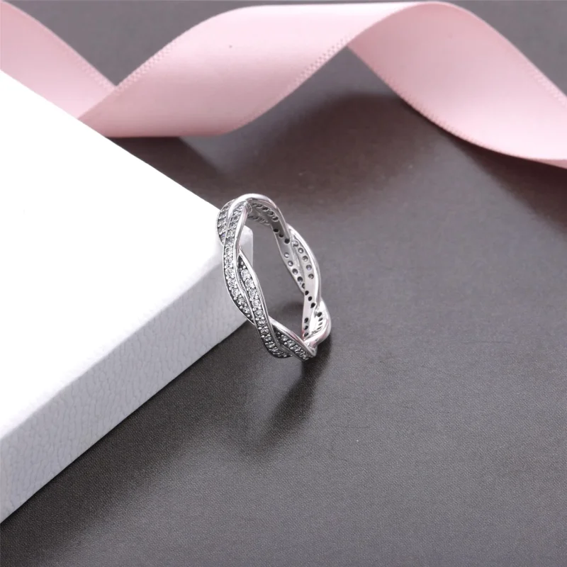 (immagine per) Anello Eternity In Argento Intrecciato 190892Cz Anelli Pandora - Visualizza 3