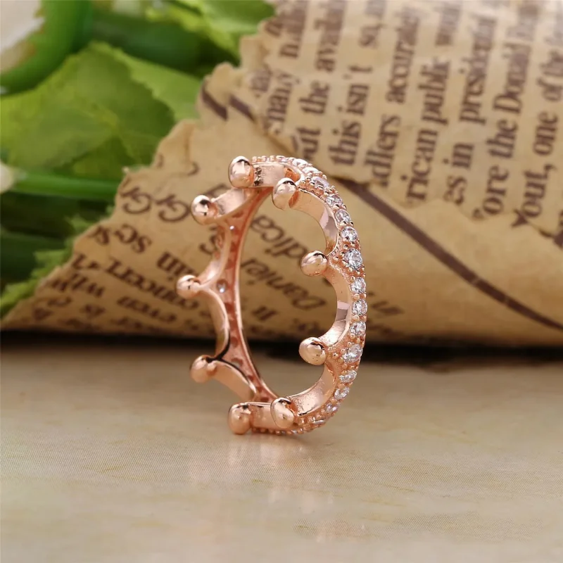 (immagine per) Anello Corona Incantata Rosa Pandora - Visualizza 2