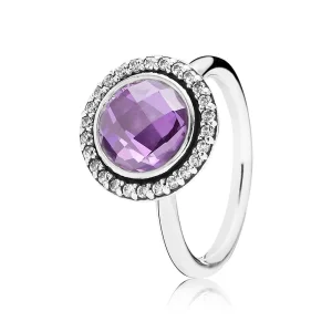 (immagine per) Anello cocktail in argento con zirconia cubica viola - 190904ACZ - Anelli | PANDORA