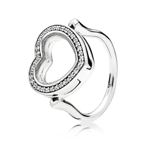 (immagine per) Anello Componibile Scintillante Pandora A Cuore