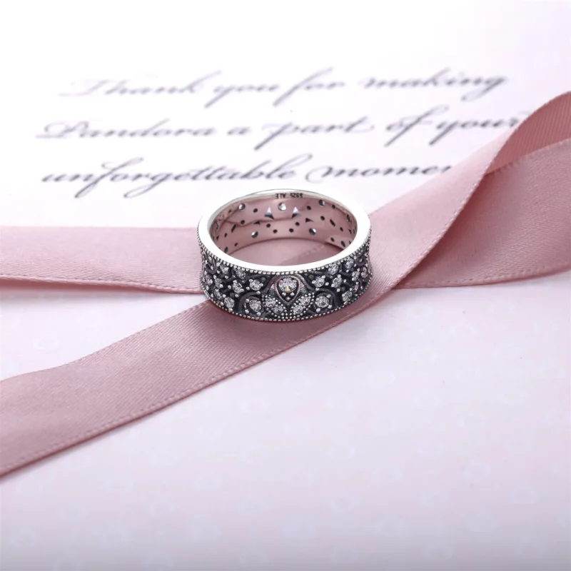 (immagine per) Anello a fascia larga Foglie Scintillanti - 190965CZ - Anelli | PANDORA - Visualizza 2