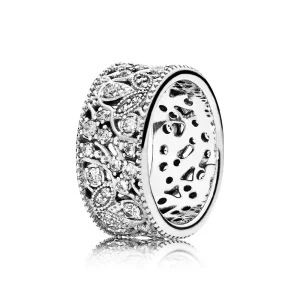 (immagine per) Anello a fascia larga Foglie Scintillanti - 190965CZ - Anelli | PANDORA