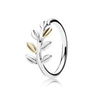 Anello con foglie in argento e oro - 190920 - Anelli | PANDORA (immagine per) Anello con foglie in argento e oro - 190920 - Anelli | PANDORA