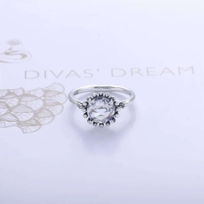 (immagine per) Anello in argento con cristallo blu - 190910NBC - Anelli | PANDORA - Visualizza 3