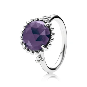 (immagine per) Anello in argento con cristallo blu - 190910NBC - Anelli | PANDORA