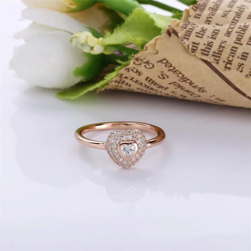 (immagine per) Anello In Argento Con Cuore Fidanzamento Pandora - Visualizza 2