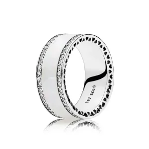 (immagine per) Anello Fascia Cuori Color Argento - 191024EN23 - Anelli | PANDORA