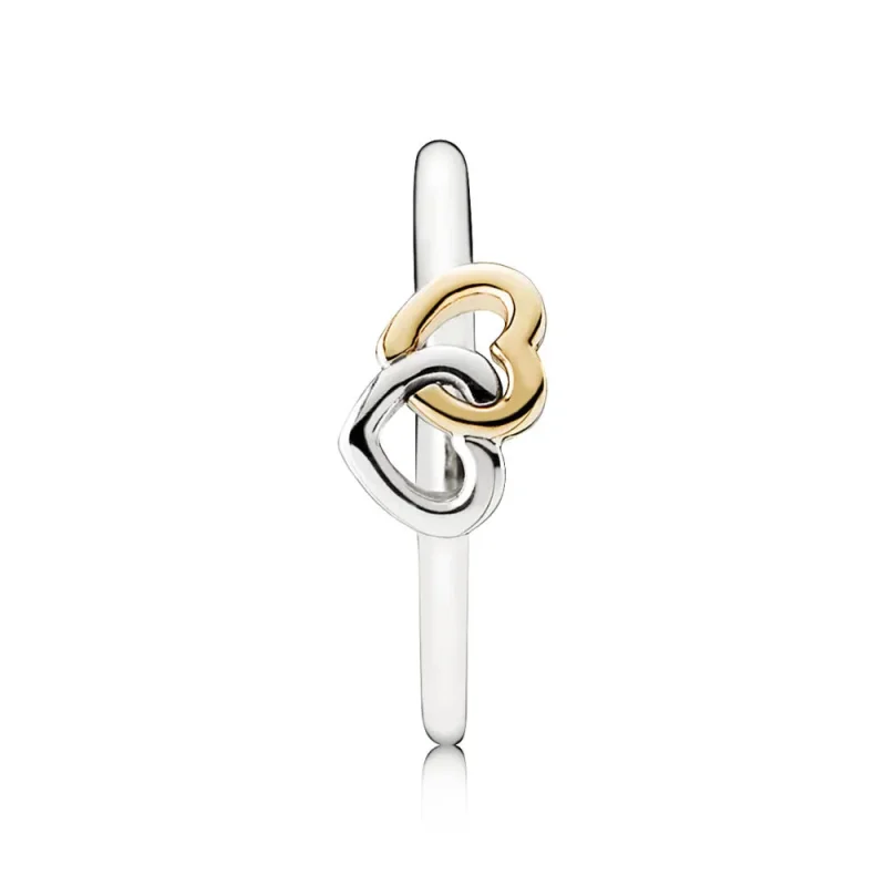 (immagine per) Anello Cuore nel Cuore Bicolore - 190927 - Anelli | PANDORA - Visualizza 2