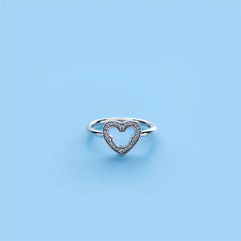 (immagine per) Anello in argento con Mickey Silhouette | PANDORA - Visualizza 2