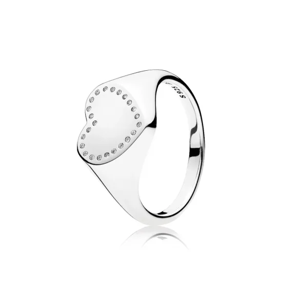 (immagine per) Anello Sigillo Cuore 191042Cz Anelli Pandora