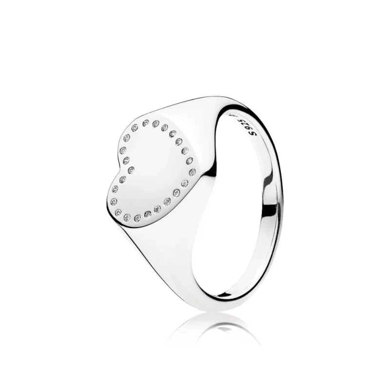 (immagine per) Anello Sigillo Cuore 191042Cz Anelli Pandora