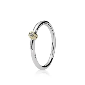 (immagine per) Anello in argento con oro, diamante, 3 ct w/vs - 190213D - Anelli | PANDORA