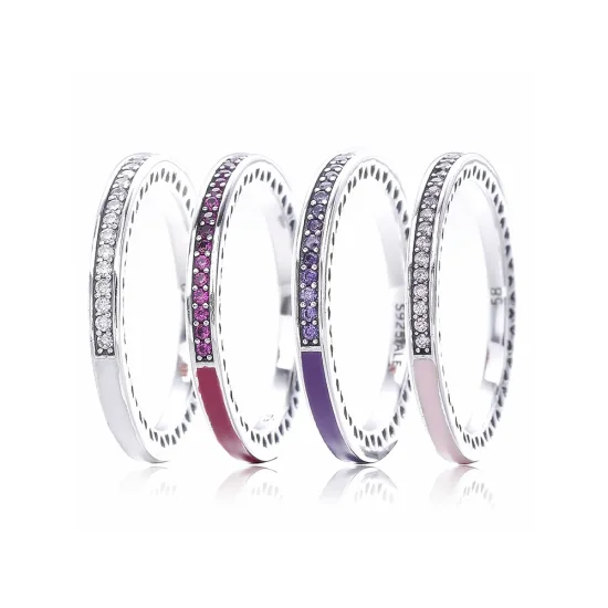 (immagine per) Anello Cuori Radiosi Color Orchidea - 191011NCC - Anelli | PANDORA