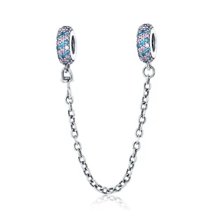 (immagine per) Catena di Sicurezza tipo Pandora Rosa Blu Miracolo - SCC379