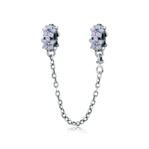 (immagine per) Catena di Sicurezza tipo Pandora Fiori viola - SCC602