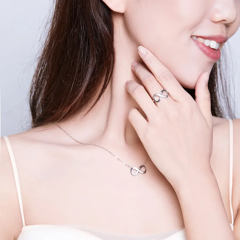 (immagine per) Parure di gioielli tipo Pandora Amore infinito - SET010 - Visualizza 2