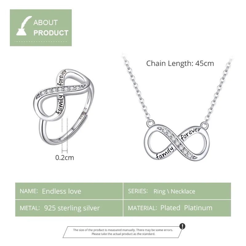(immagine per) Parure di gioielli tipo Pandora Amore infinito - SET010 - Visualizza 5